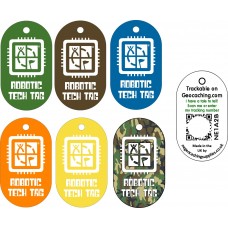 Robotic Tech Tags© (by NE Geocaching Supplies)
